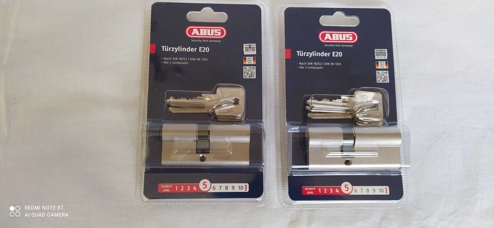 Wkładki do drzwi ABUS E20-5-pinowy cylinder 30/30 - 30/40+3 klucze