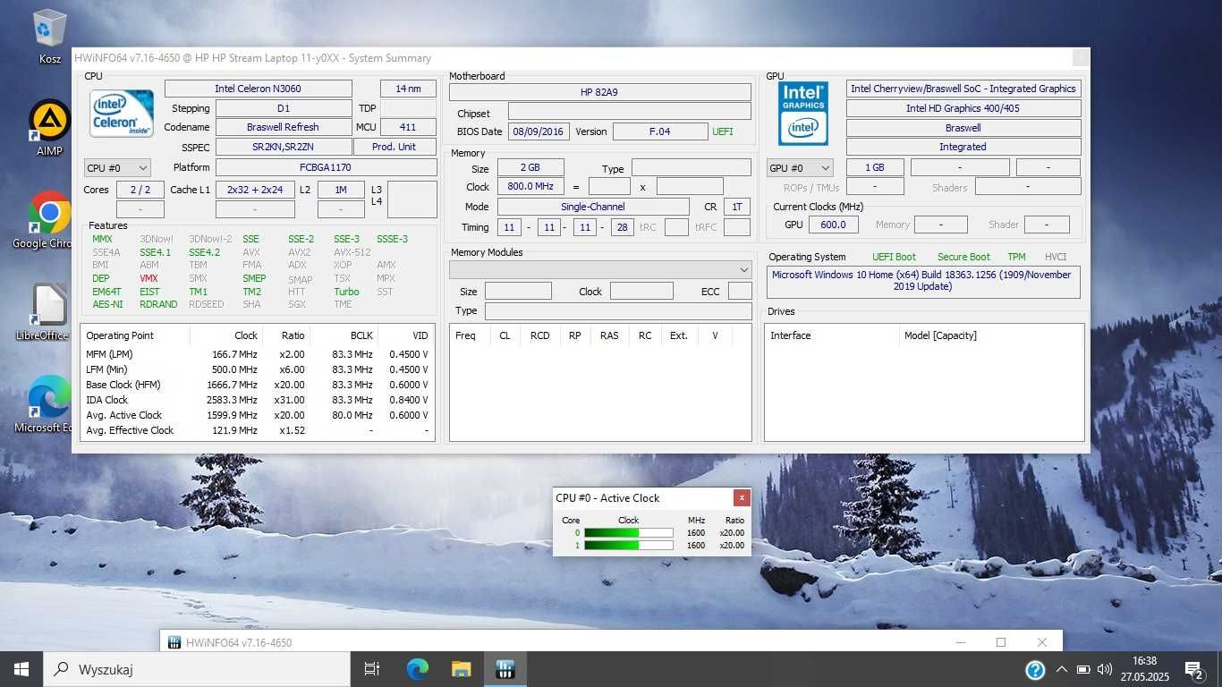 TANIO HP Stream Intel Celeron/2GbDDR/32MMC/BateriaOK