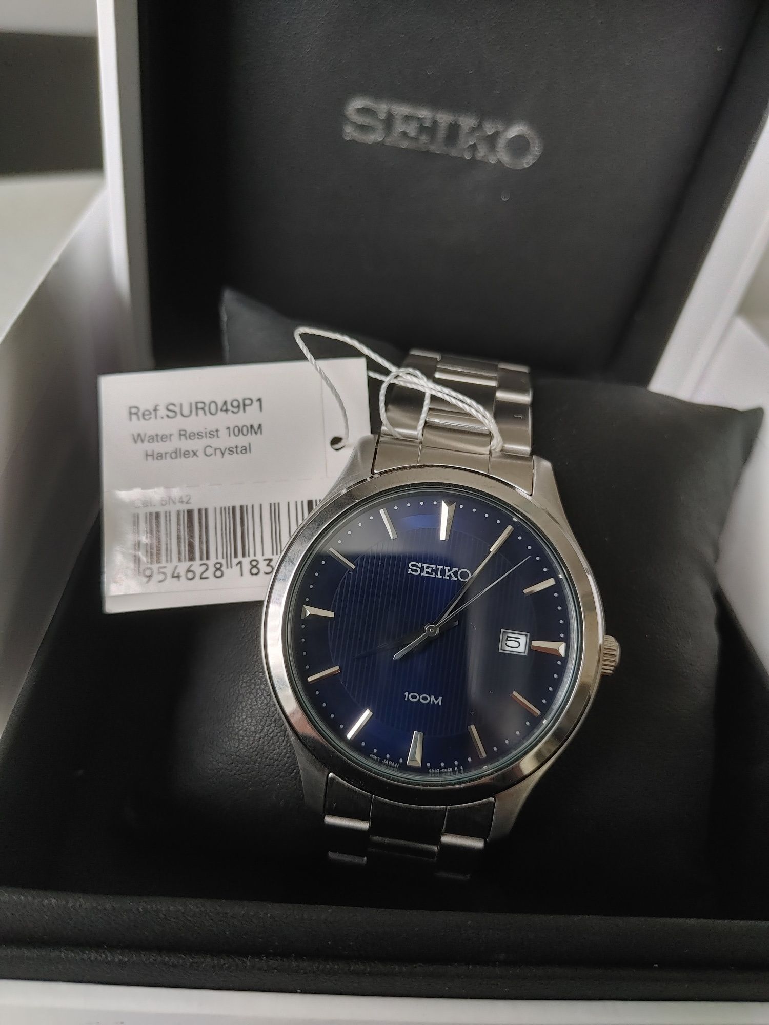 SEIKO часы, новые водонепроницаемые 100м в оригинальной упаковке