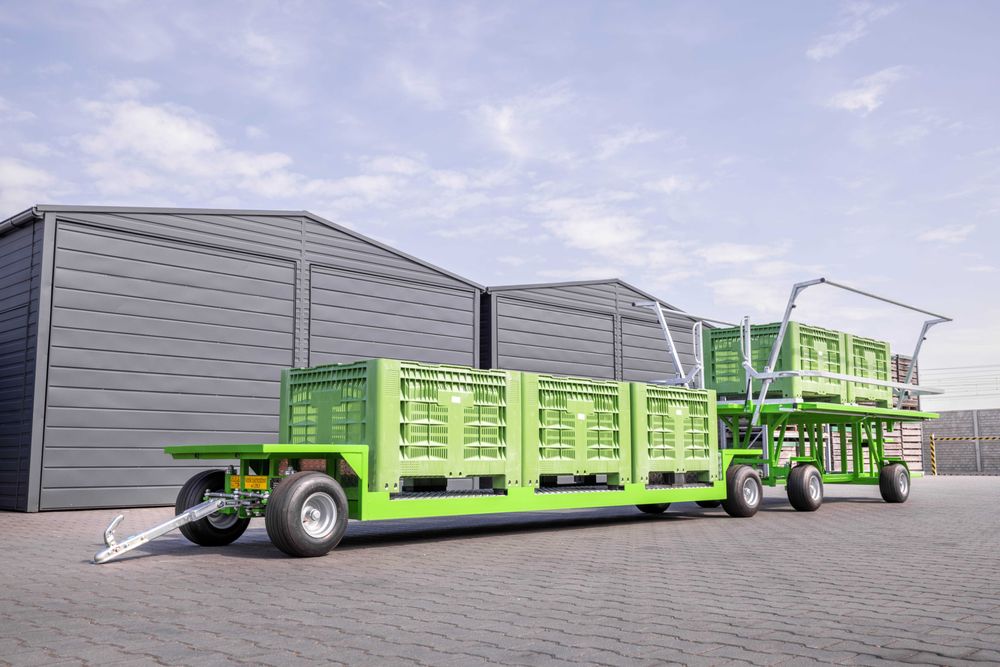 Wózek sadowniczy W3/4S KRÓLIK l 4-koła skrętne