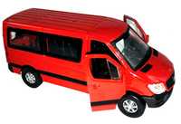 Mercedes Benz Sprinter Traveliner model WELLY 1:34 czerwony