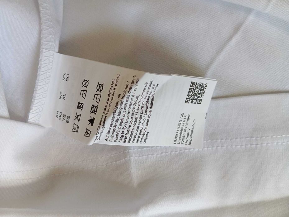 Koszulka polo Hugo Boss regular fit, biała rozmiar L promocja