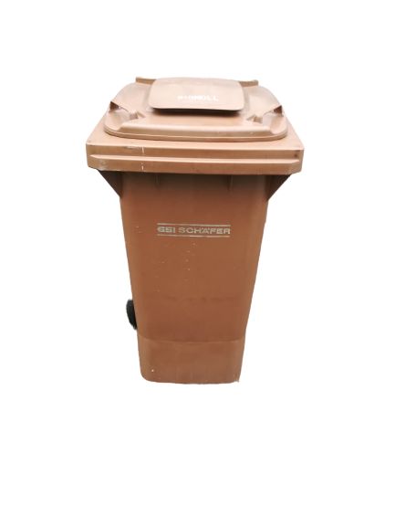 Używane pojemniki na odpady 80l brązowe kosze na śmieci niemieckie