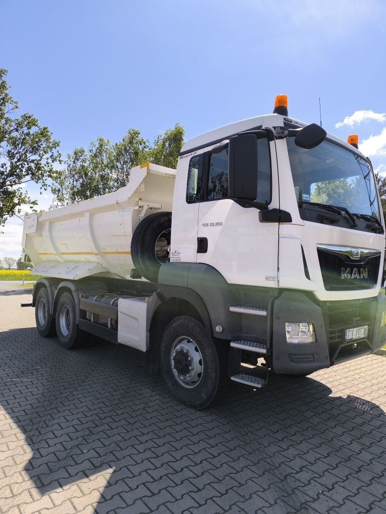 MAN TGS 33.360, 6X6, wywrotka, tylnozsyp, manual, euro 6 jak nowy