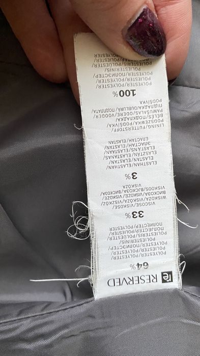 Kostium komplet marynarka żakiet spódnica reserved 40 L siwy szary