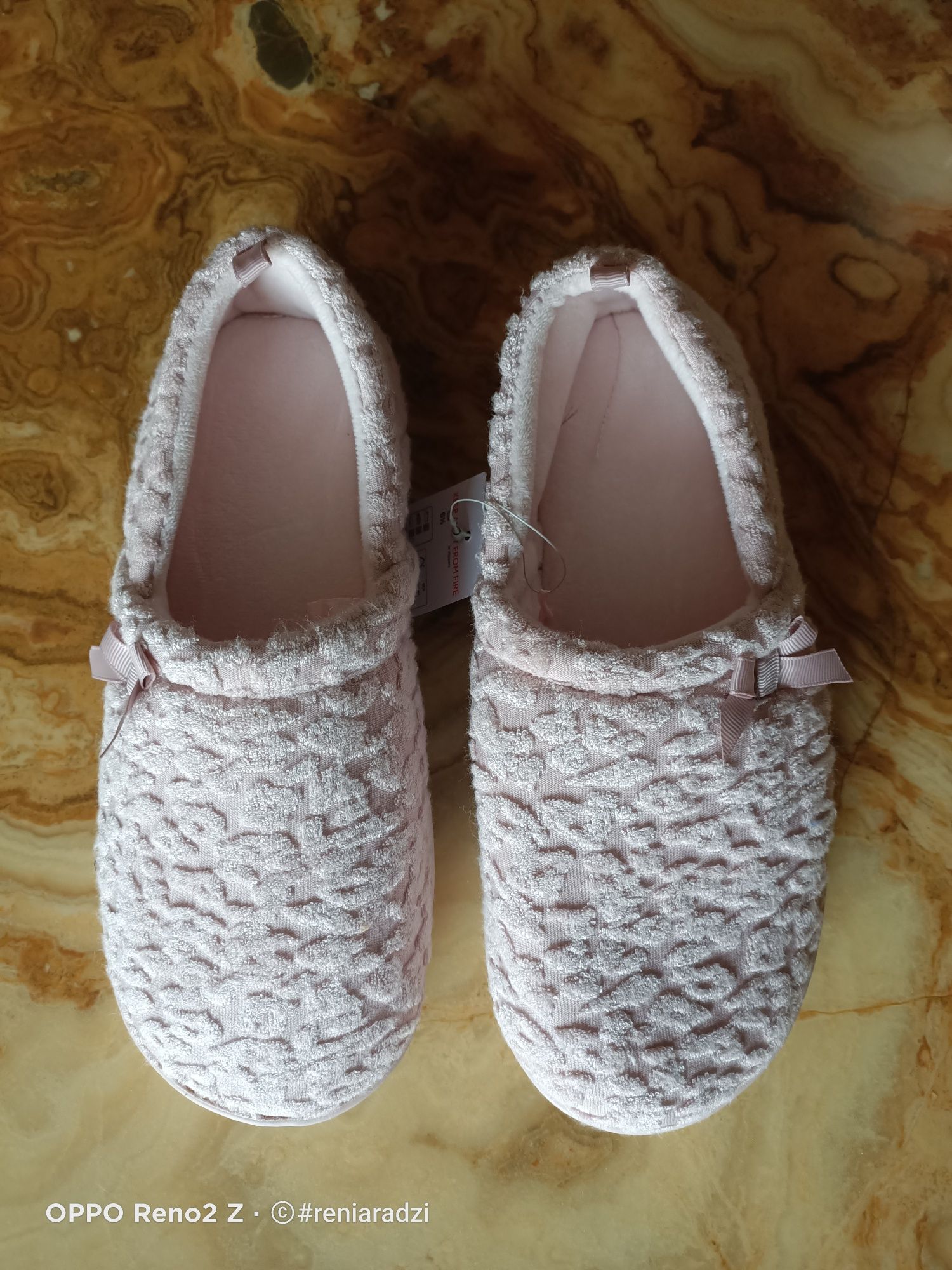 Kapcie damskie, r.40, slippers, miękkie, F&F