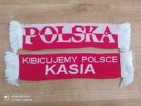 Szalik samochodowy POLSKA z imieniem KASIA z przyssawkami Kibicujemy P