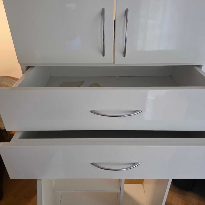 Szafka łazienkowa slupek biala lakierowana 2,23x70x42 cm