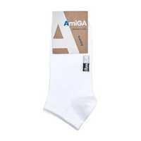 Носки жіночі AmiGА спортивні, короткі, білі, розмір 23-25