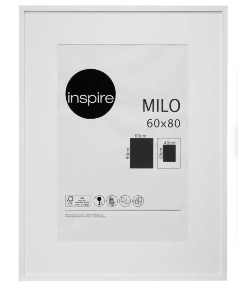 Moldura 60x80 cm branco Inspire Milo Leroy Merlin