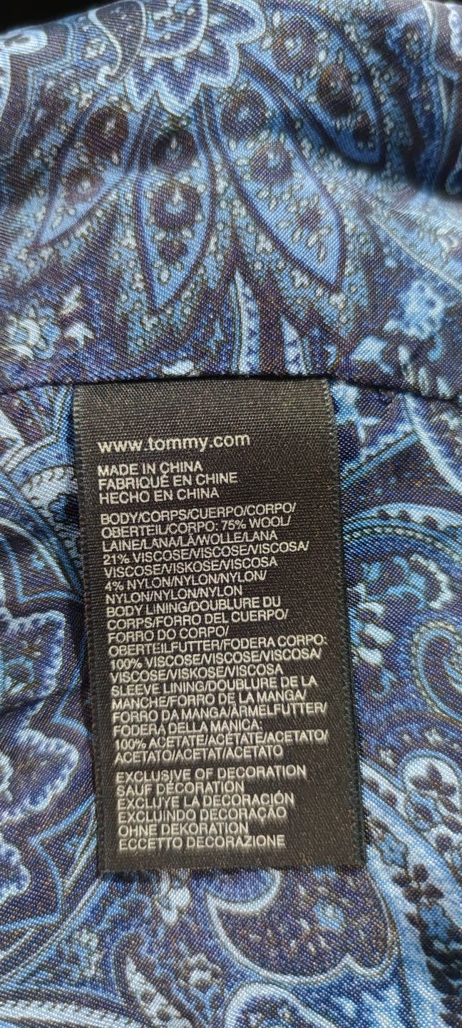 Szara kurtka w jodełkę Tommy Hilfiger
