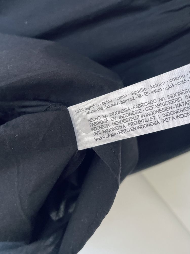 Zara Czarna sukienka maxi 100% bawełna