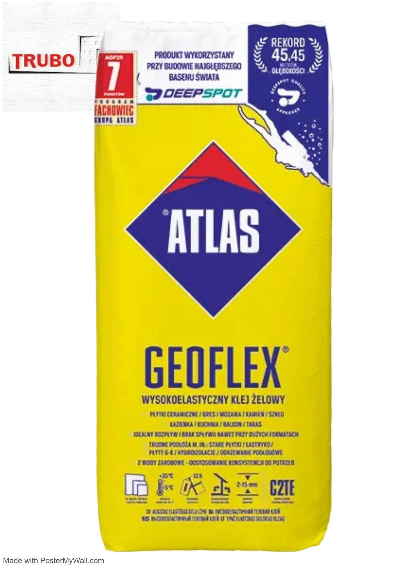 Atlas Wysokoelastyczny klej żelowy Geoflex 25 kg