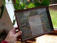 Ramka stara z szybką na zdjęcie 1950 zewn: 28x23, wewn: 26x20 cm