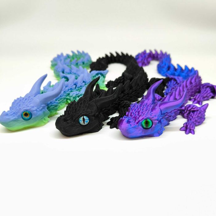 3D друк! Дракон 32см / 40см із унікальними очима