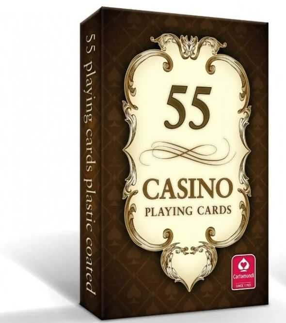 Cartamundi Karty Casino 55 l - brązowe - Nowe