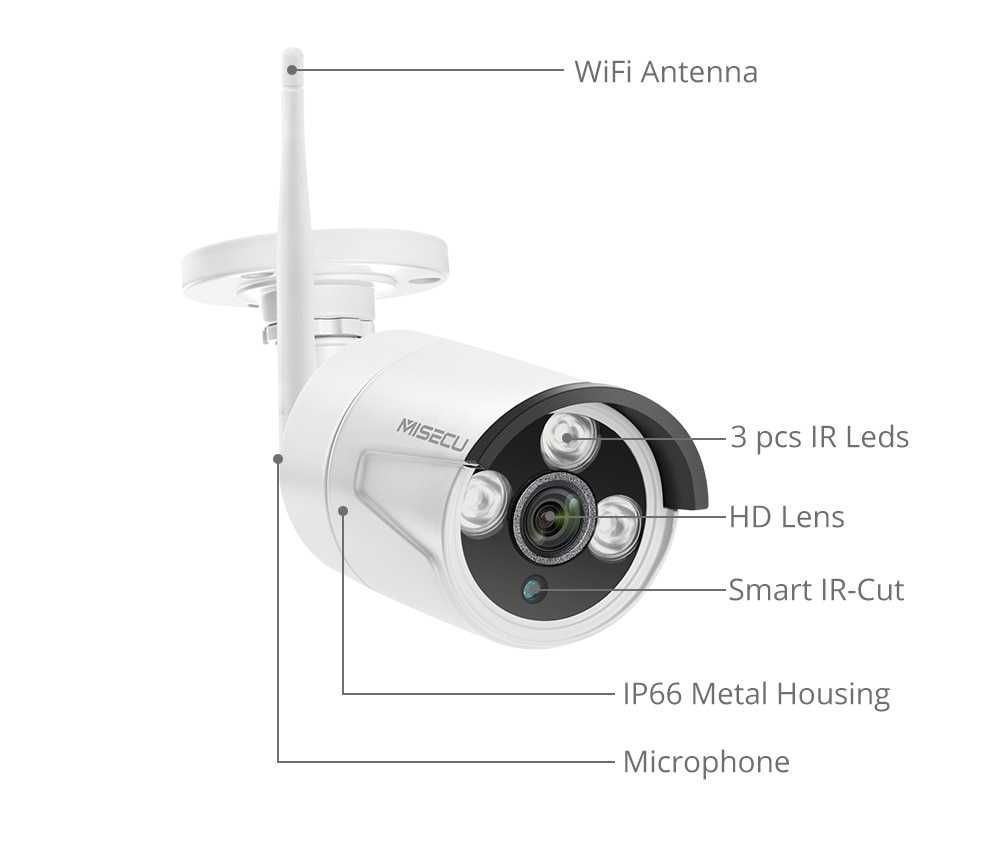 KIT Vigilância 8 Camaras WiFi •  FULL HD •  Exterior IP67 •  CCTV