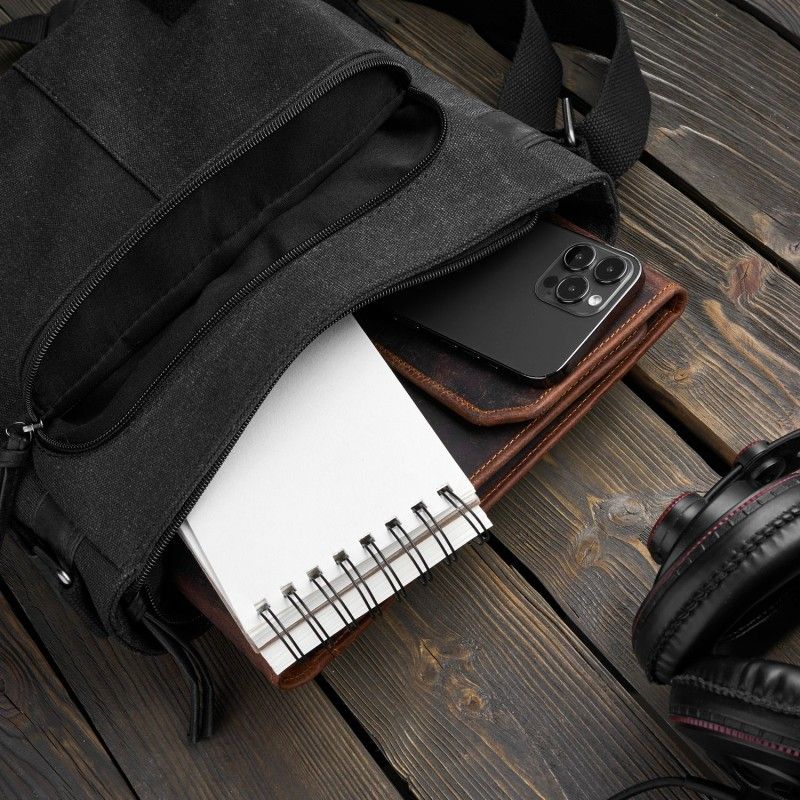 torba męska na ramię messenger ze skóry syntetycznej sp-07-bl