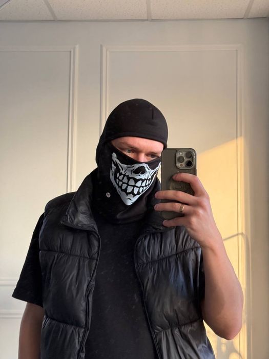 Балаклава чоловіча чорна шапка