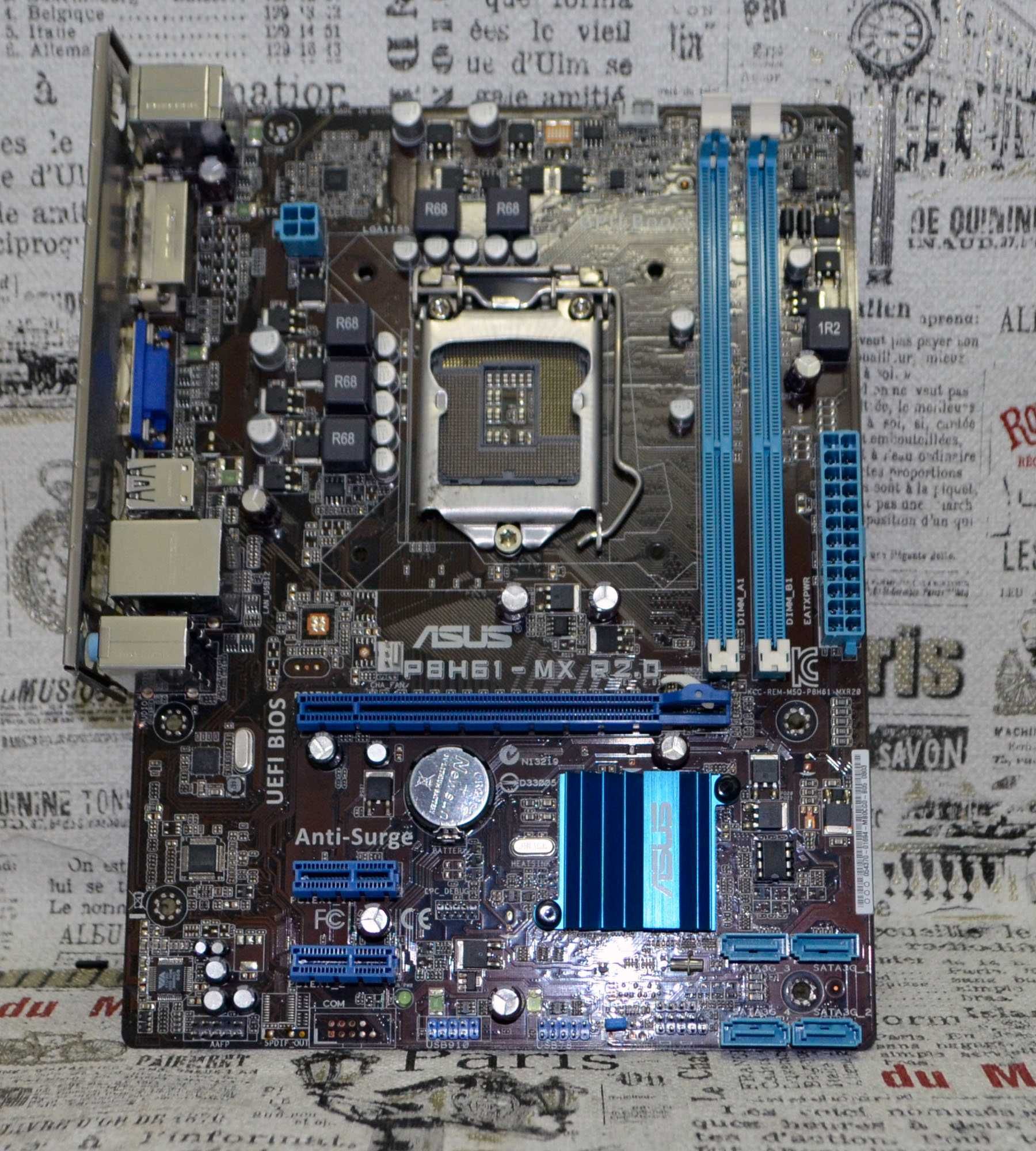 Материнские платы ASUS P8H61MX/P8H61M-lx Soket 1155. Гарантия