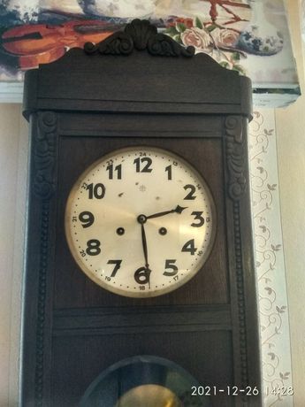 Часы настенные 1928год тонемецкие JUNGHANS  WURTTEMBERG
