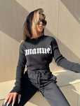 Sweter damski LaManuel Gothic czarny szary