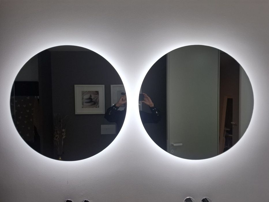 Conjunto de dois Espelhos LED rodondo