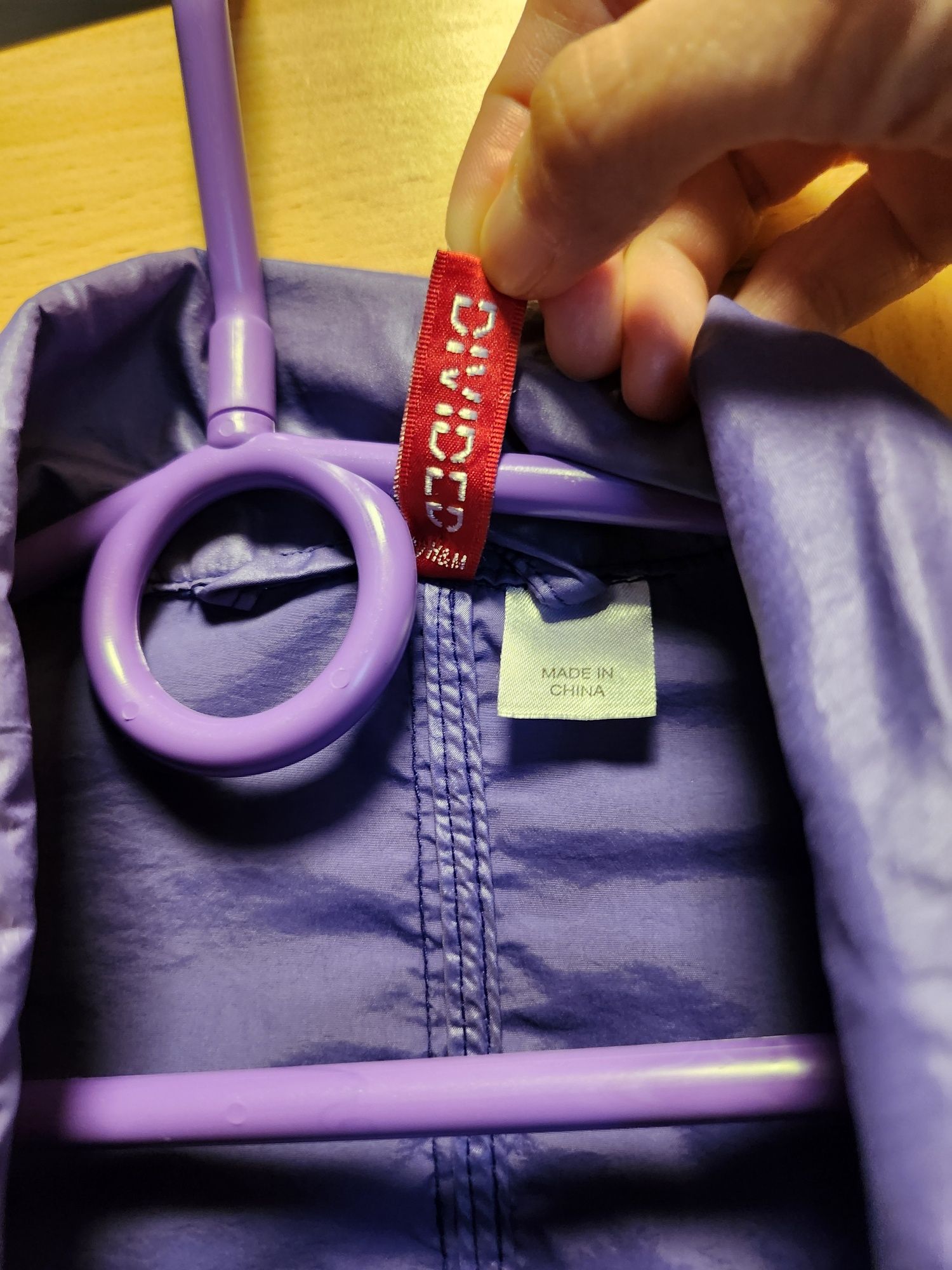 Kurtka krótka lekka lato fioletowa H&M divided s/m podpinane rękawy