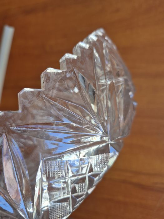 Duza stara  misa kryształowy 24 cm