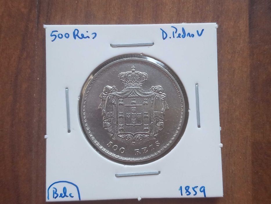Moeda 500 Reis 1859 D. Pedro V