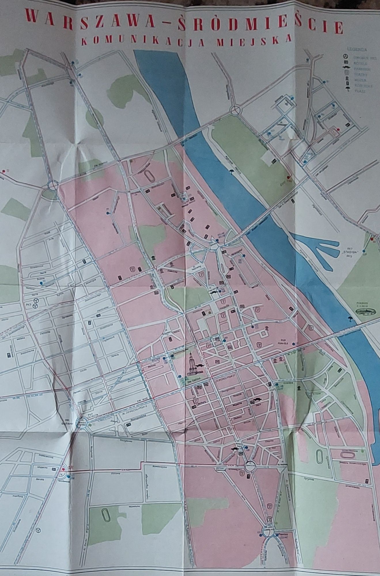 Książka Plan Warszawy 1958r. z mapą