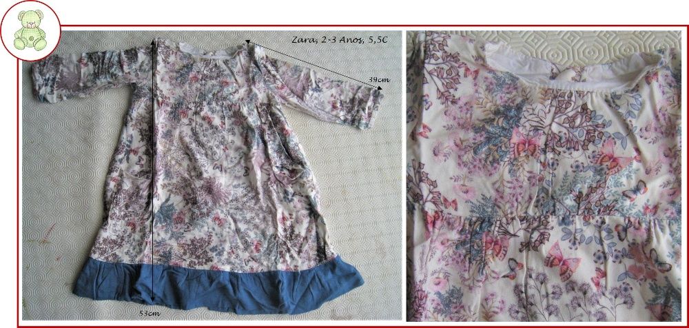 2-3Anos Menina, Outono/Inverno - vestidos, pijamas e fato de treino