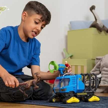 schleich DINOSAURS 42604 - Realistyczny Dino Dakotaraptor z ciężarówką