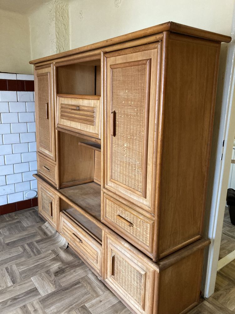 Regał szafa renowacja rattan