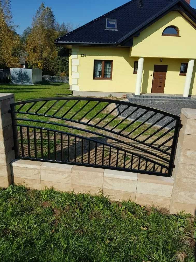 Ogrodzenie, przęsło ogrodzeniowe metalowe stalowe brama