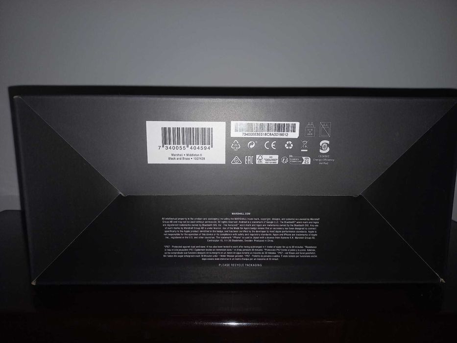 Coluna Bluetooth Marshall Middleton II - Preto (NOVA)