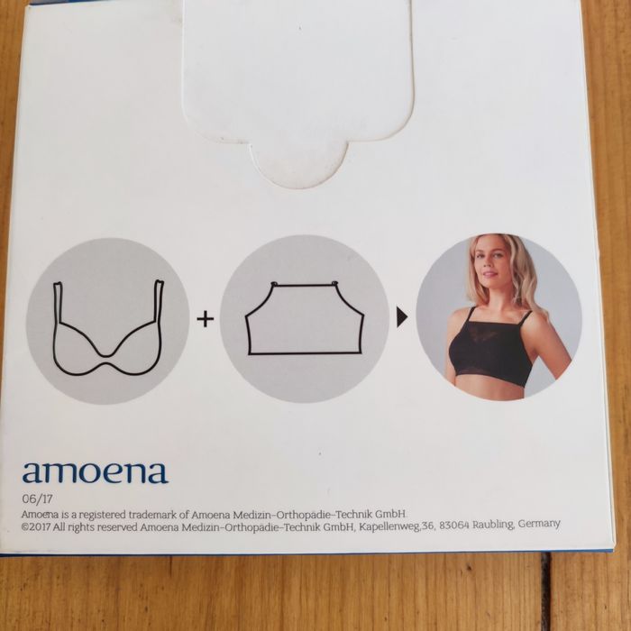 Amoena top Amber 75C/D biały na biustonosz dla amazonki