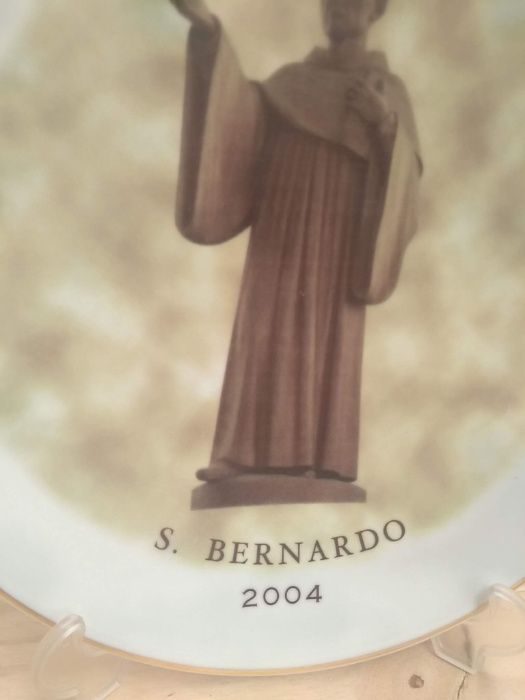 Raro antigo Prato Cerâmica de São Bernardo em bom estado