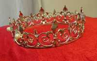 Korona królowej - srebrny metal plus diamenciki