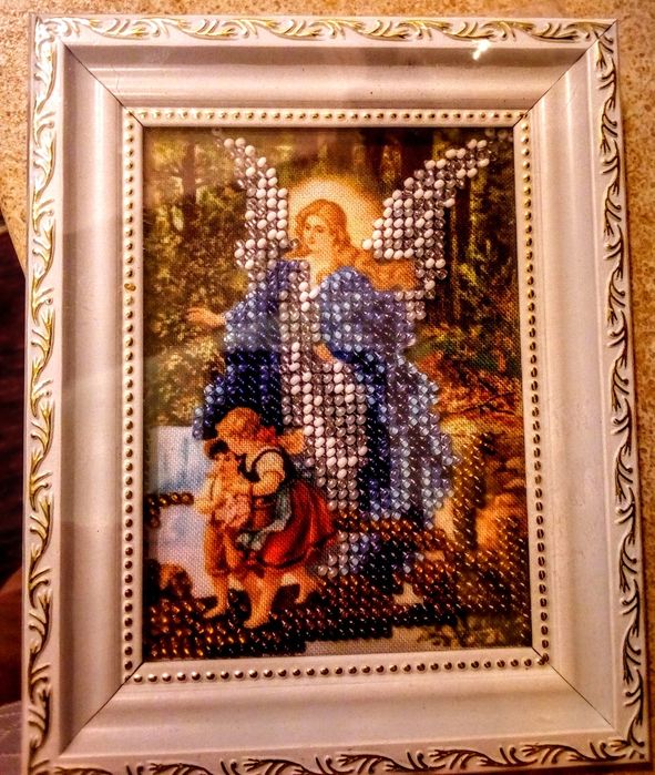 Янгол Охоронець, Ангел Хранитель, ікона бисером