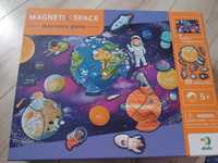 Tablica magnetyczna,  kosmos gra edukacyjna puzzle magnetyczne