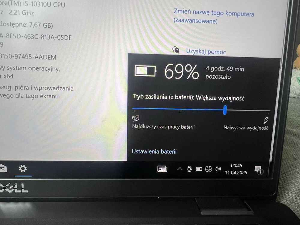 Laptop Dell Latitude 7410 i5-10310U 8GB 240GB Stan Bdb