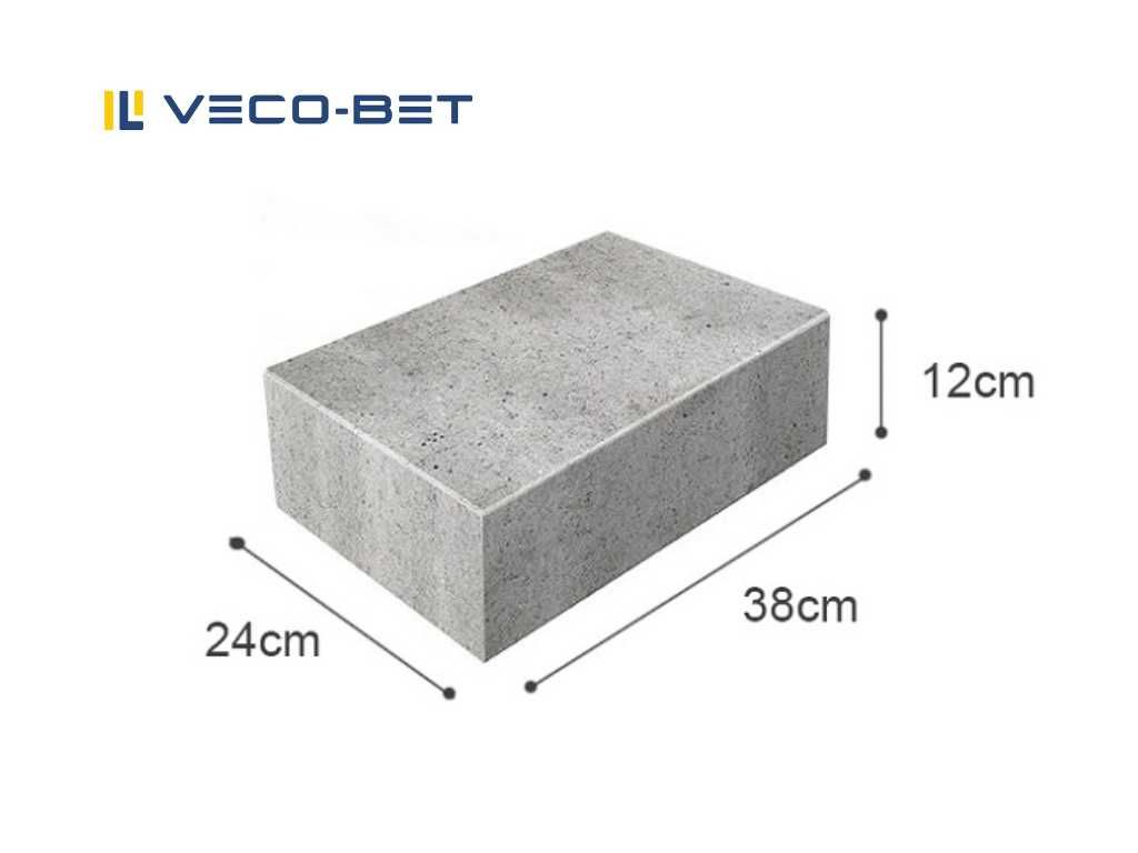 Bloczek fundamentowy betonowy / betonowe bloczki / 24x38x12