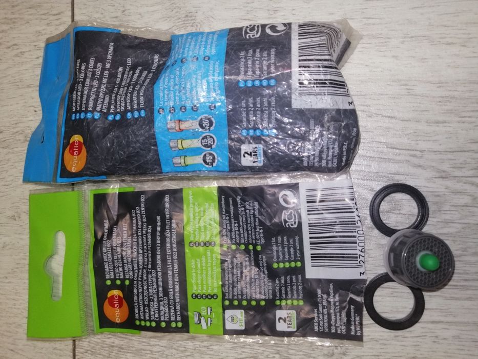 Zestaw perlatorów LED i Start Stop Nowe.