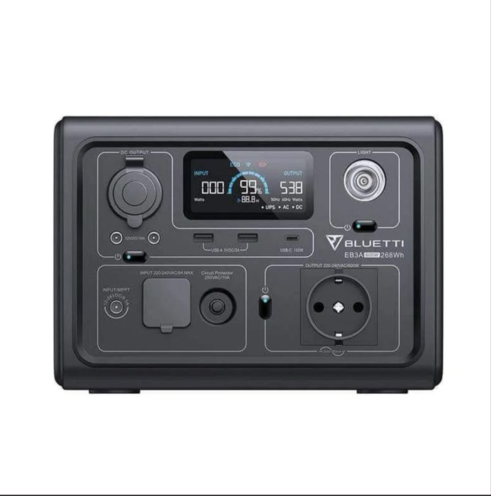 Зарядна станція Bluetti EB3A 600W 268Wh