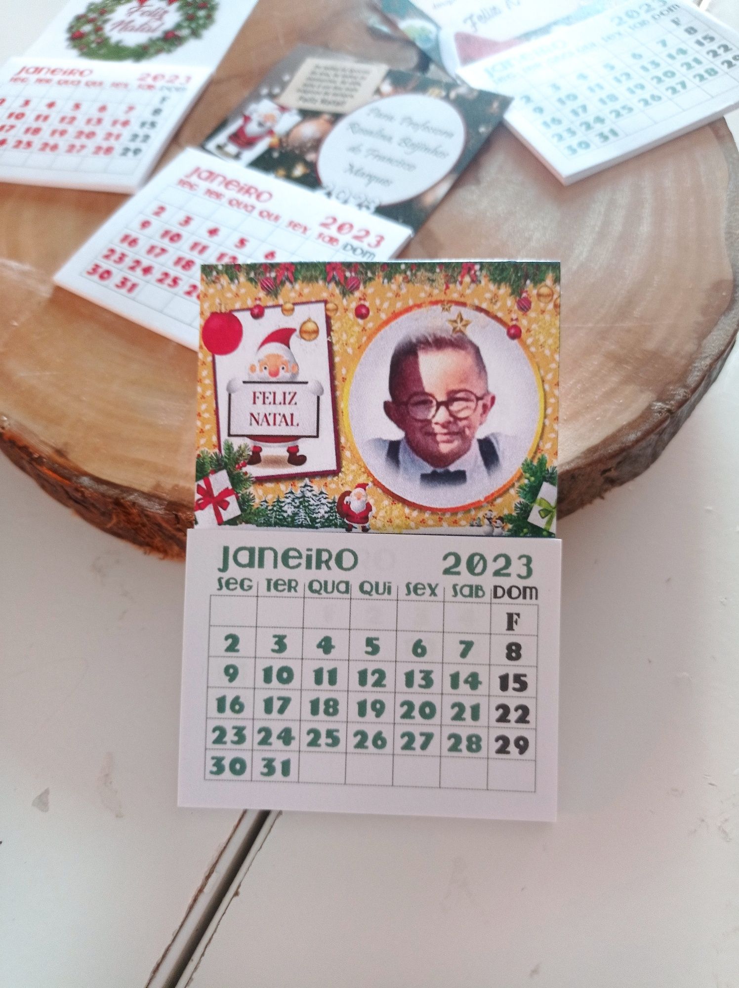 Mini calendários 2023 personalizados