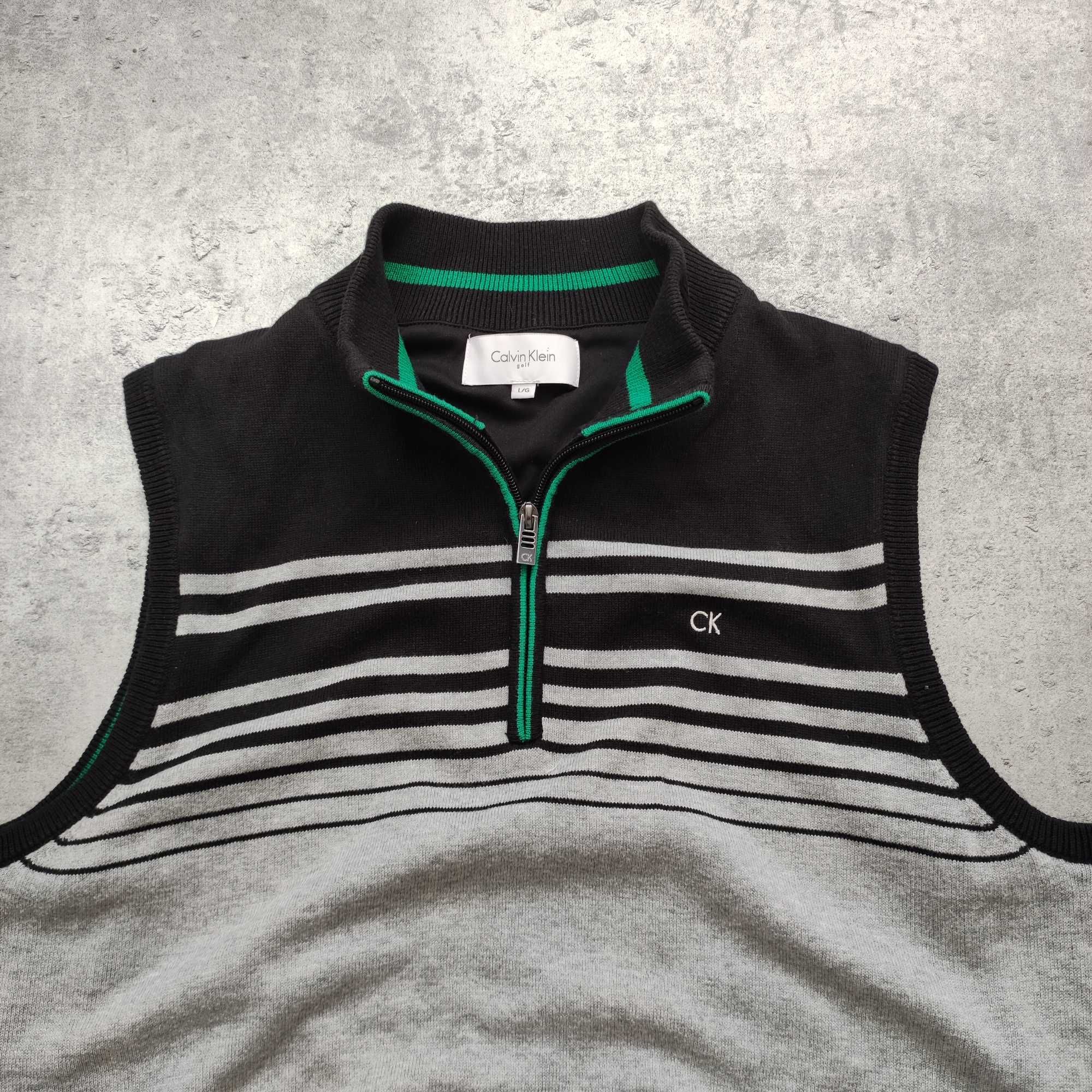MĘSKA PREMIUM Kamizelka Sweter Elegancka CK Calvin Klein Suwak Logo