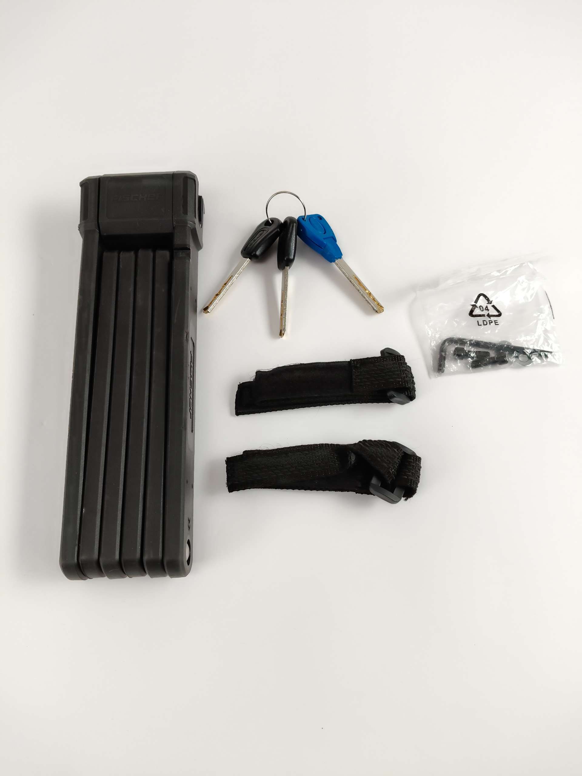 FISCHER Protec Plus zapięcie składane, długość 85 cm, z 3 kluczami
