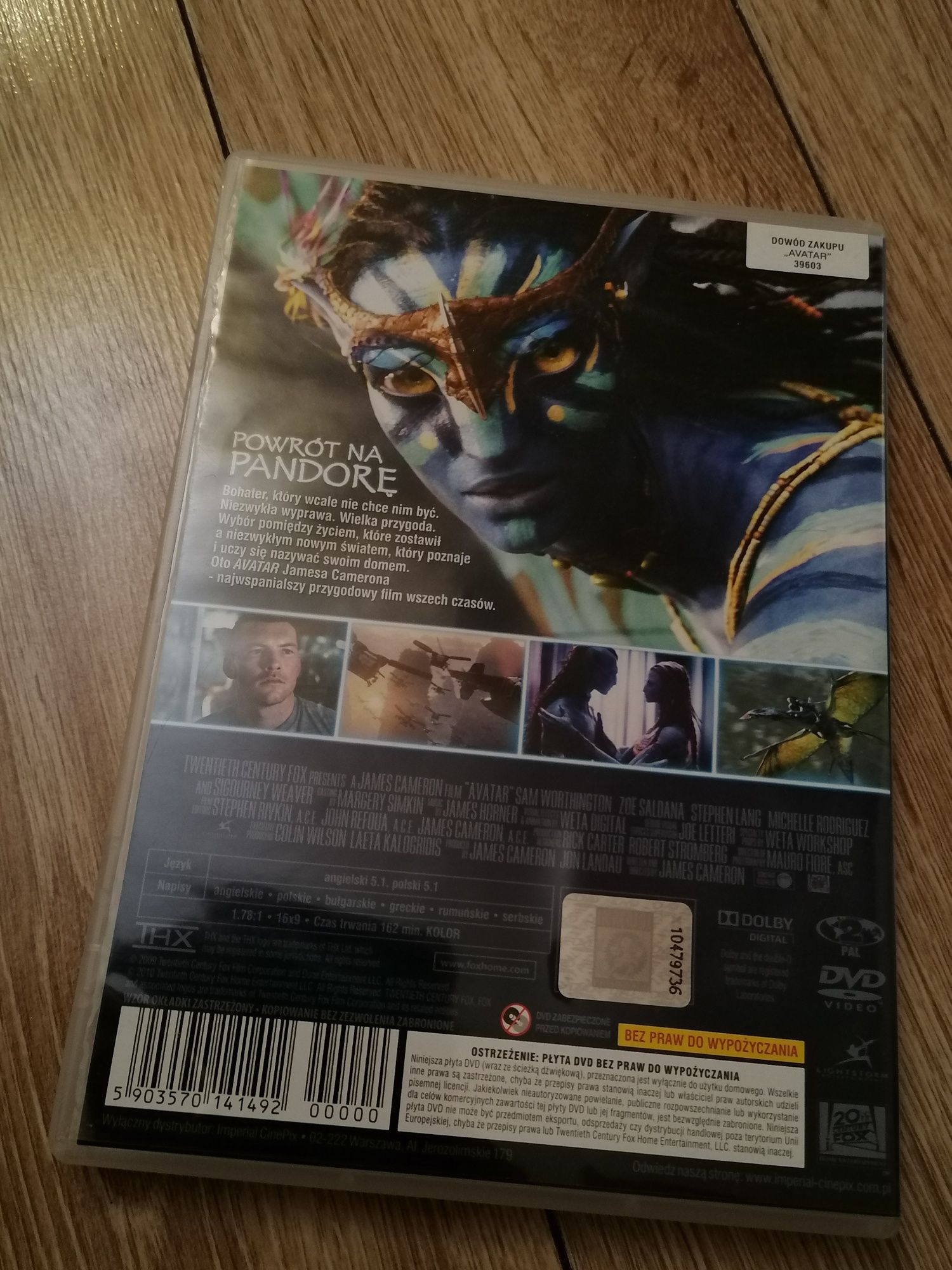 Avatar dvd film płyta