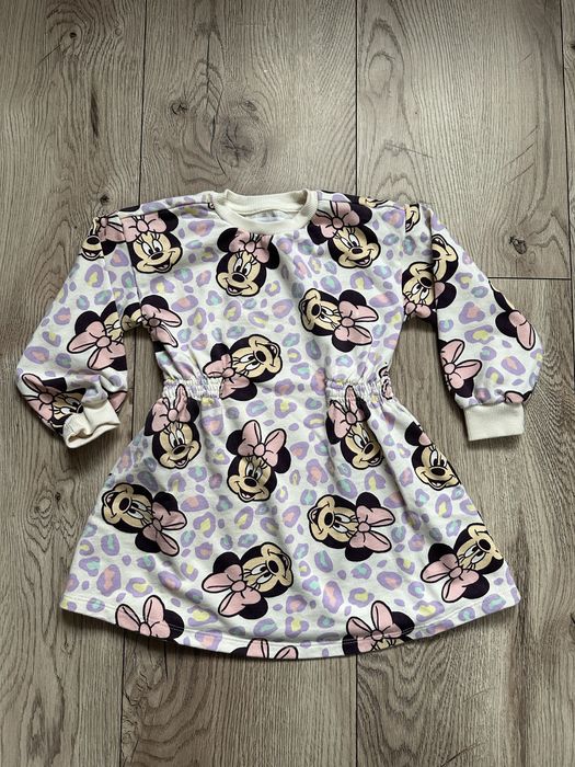 Sukienka Minnie Maus 98 kolorowa panterka